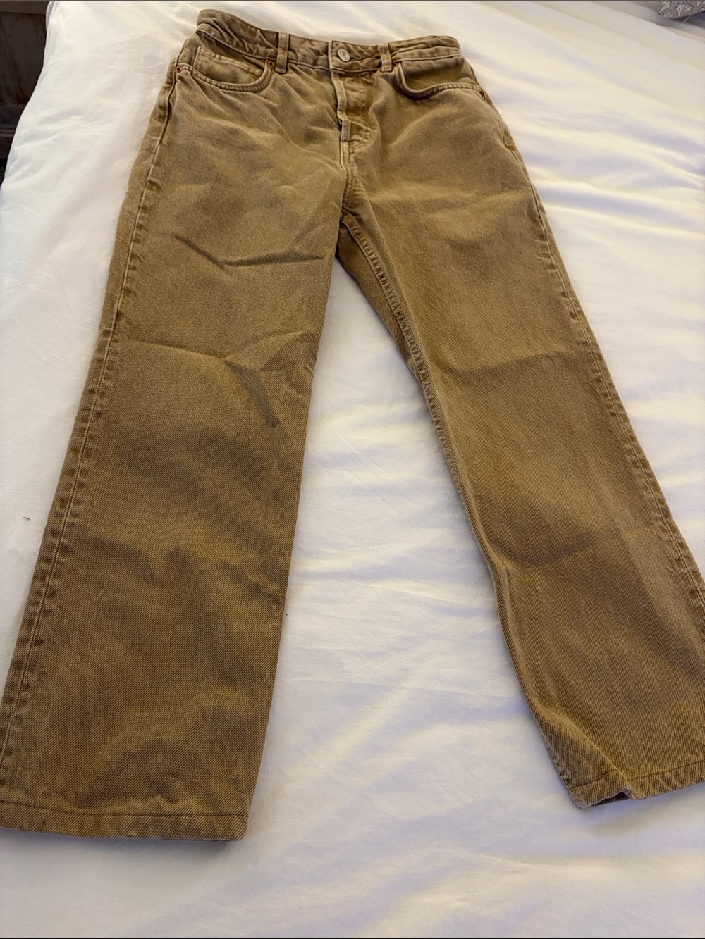 Reformation Jeans Sz 26 Cynthia High Rise Straight Cropped Vintage Marzipan Wash - Picture 3 of 3